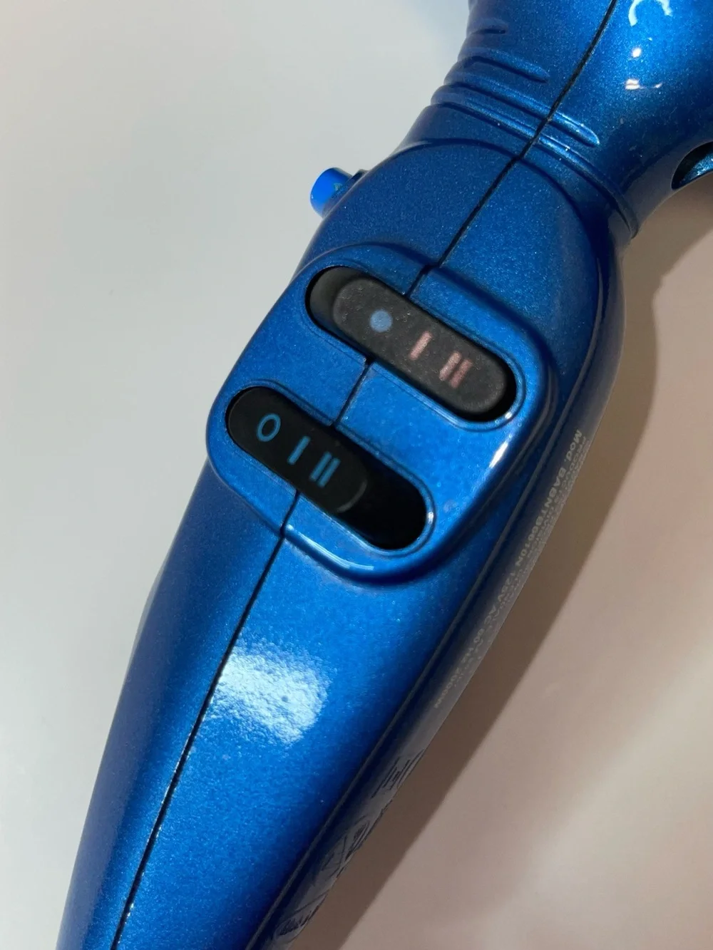 BaByliss Metallic Blue Nano Titanium Hair Dryer with Italian Flag Accent